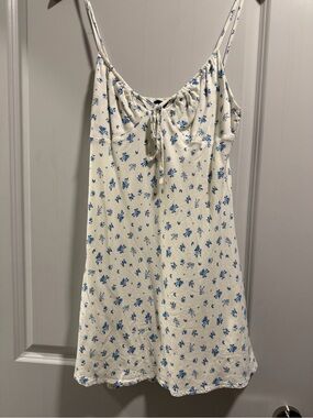 Blue Floral Slip mini Dress  - Women